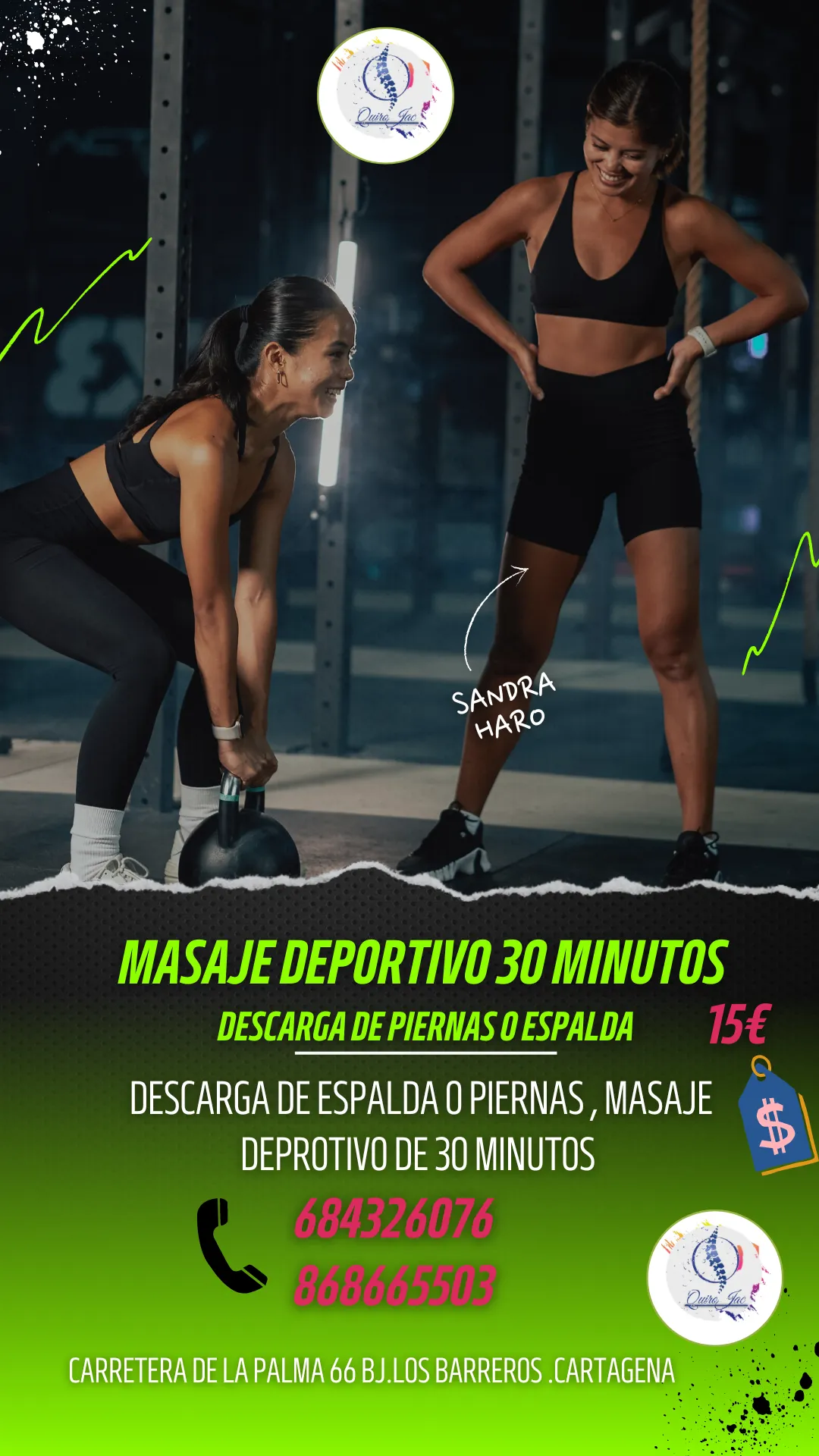 Masaje deportivo 30 minutos